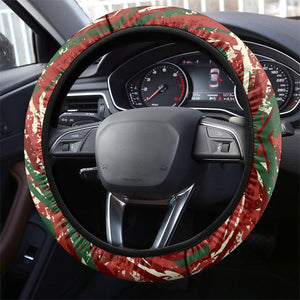 Burundi Independence Day Steering Wheel Cover 1st July 1962 Distressed Grunge Flag Art - Broken Chains And Freedom Star