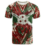 Burundi Independence Day T shirt 1st July 1962 Distressed Grunge Flag Art - Broken Chains And Freedom Star