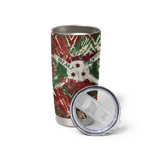 Burundi Independence Day Tumbler Cup 1st July 1962 Distressed Grunge Flag Art - Broken Chains And Freedom Star