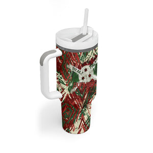 Burundi Independence Day Tumbler With Handle 1st July 1962 Distressed Grunge Flag Art - Broken Chains And Freedom Star