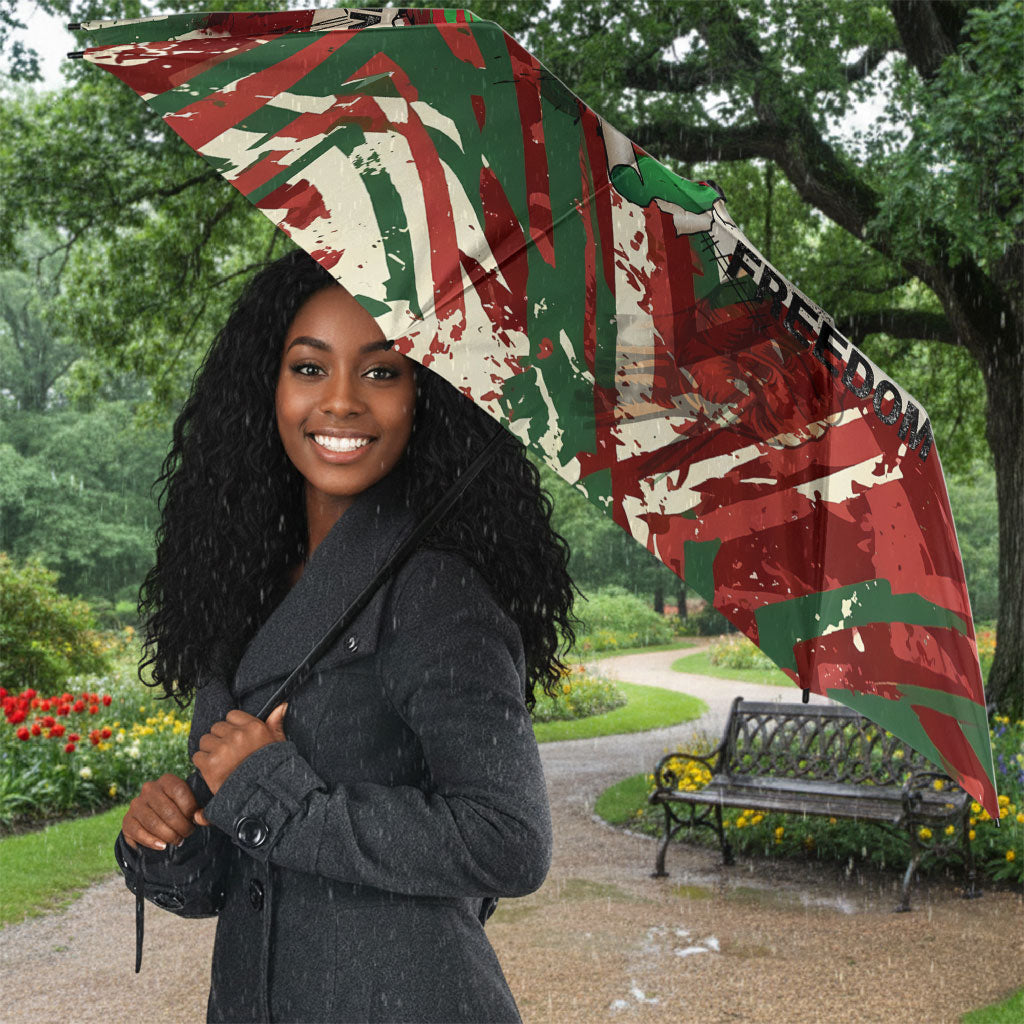Burundi Independence Day Umbrella 1st July 1962 Distressed Grunge Flag Art - Broken Chains And Freedom Star