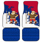 Liberia Christmas Car Mats Santa Claus Map Graphic and Red Blue Festive - African Pride