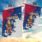 Liberia Christmas Garden Flag Santa Claus Map Graphic and Red Blue Festive - African Pride