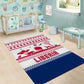 Liberia Christmas Area Rug Red Wildlife Silhouettes and White Blue Holiday - African Pride