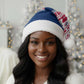 Liberia Christmas Santa Hat Red Wildlife Silhouettes and White Blue Holiday - African Pride