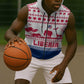 Liberia Christmas Sleeveless Zip Hoodie Red Wildlife Silhouettes and White Blue Holiday - African Pride