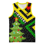 Zimbabwe Christmas Basketball Jersey Flag Colors Xmas Tree and Holiday TS04