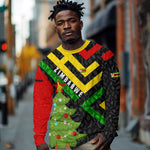 Zimbabwe Christmas Long Sleeve Shirt Flag Colors Xmas Tree and Holiday - African Pride