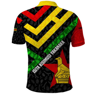 Zimbabwe Christmas Polo Shirt Flag Colors Xmas Tree and Holiday - African Pride