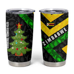 Zimbabwe Christmas Tumbler Cup Flag Colors Xmas Tree and Holiday - African Pride