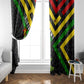 Zimbabwe Christmas Window Curtain Flag Colors Xmas Tree and Holiday - African Pride