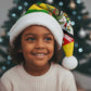Zimbabwe Christmas Santa Hat Festive Santa Palm Tree and Red Yellow Green Flag - African Pride