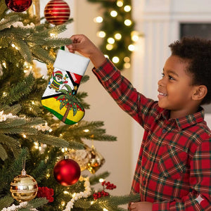 Zimbabwe Christmas Stocking Festive Santa Palm Tree and Red Yellow Green Flag - African Pride