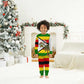 Zimbabwe Christmas Pajama Set Festive Santa Palm Tree and Red Yellow Green Flag - African Pride