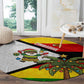 Zimbabwe Christmas Round Carpet Festive Santa Palm Tree and Red Yellow Green Flag - African Pride