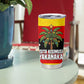 Zimbabwe Christmas Tumbler Cup Festive Santa Palm Tree and Red Yellow Green Flag - African Pride