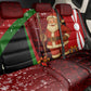 Kenya Christmas Back Car Seat Cover Santa Claus Spear and Red Green Harambee Crest - African Pride