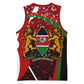 Kenya Christmas Basketball Jersey Santa Claus Spear and Red Green Harambee Crest TS04