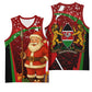 Kenya Christmas Basketball Jersey Santa Claus Spear and Red Green Harambee Crest TS04