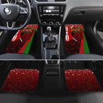 Kenya Christmas Car Mats Santa Claus Spear and Red Green Harambee Crest - African Pride