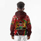 Kenya Christmas Kid Hoodie Santa Claus Spear and Red Green Harambee Crest - African Pride
