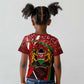 Kenya Christmas Kid T shirt Santa Claus Spear and Red Green Harambee Crest - African Pride