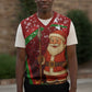 Kenya Christmas Knitted V-Neck Vest Santa Claus Spear and Red Green Harambee Crest - African Pride