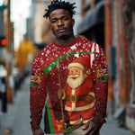 Kenya Christmas Long Sleeve Shirt Santa Claus Spear and Red Green Harambee Crest - African Pride
