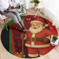 Kenya Christmas Round Carpet Santa Claus Spear and Red Green Harambee Crest - African Pride