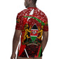 Kenya Christmas Rugby Jersey Santa Claus Spear and Red Green Harambee Crest - African Pride