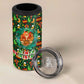 Kenya Christmas 4 in 1 Can Cooler Tumbler Santa Feast Scene and Festive Wreath Pattern - African Pride