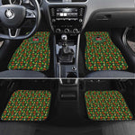 Kenya Christmas Car Mats Santa Feast Scene and Festive Wreath Pattern - African Pride