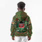 Kenya Christmas Kid Hoodie Santa Feast Scene and Festive Wreath Pattern - African Pride