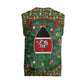 Kenya Christmas Knitted V-Neck Vest Santa Feast Scene and Festive Wreath Pattern - African Pride