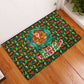 Kenya Christmas Rubber Doormat Santa Feast Scene and Festive Wreath Pattern - African Pride