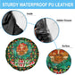 Kenya Christmas Spare Tire Cover Santa Feast Scene and Festive Wreath Pattern - African Pride