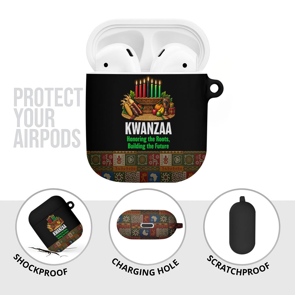 Kwanzaa Honoring The Roots AirPods Case Pan African Kinara Unity Traditional Tribal Art