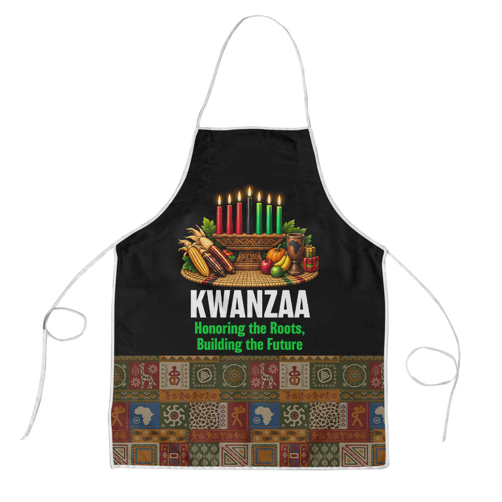 Kwanzaa Honoring The Roots Apron Pan African Kinara Unity Traditional Tribal Art