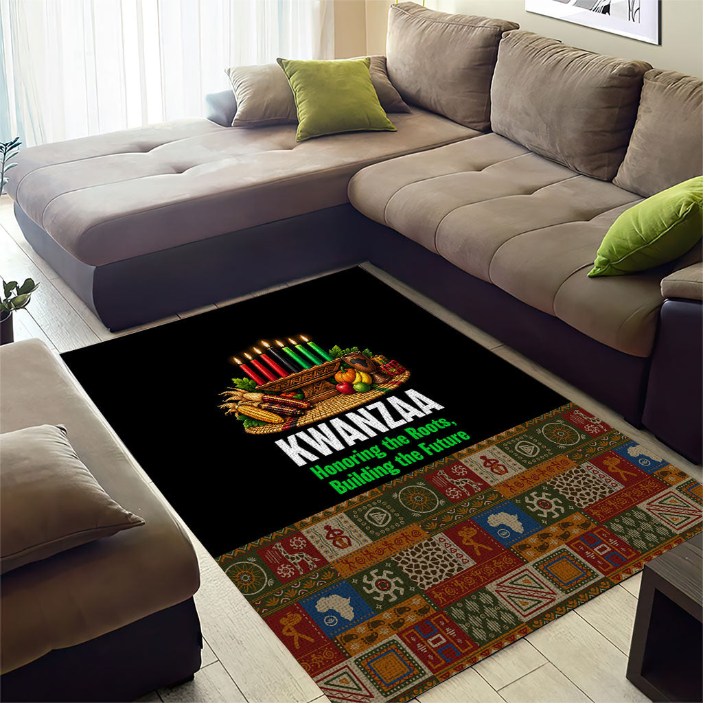 Kwanzaa Honoring The Roots Area Rug Pan African Kinara Unity Traditional Tribal Art