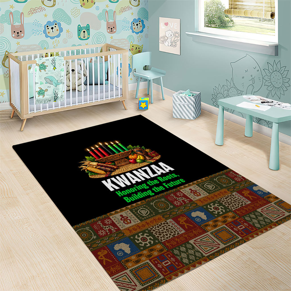 Kwanzaa Honoring The Roots Area Rug Pan African Kinara Unity Traditional Tribal Art