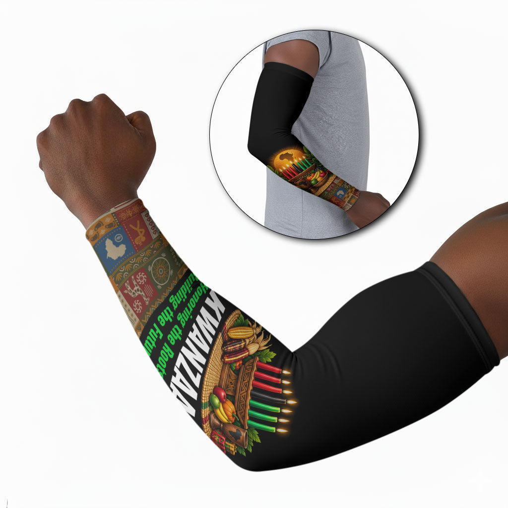Kwanzaa Honoring The Roots Arm Sleeves Pan African Kinara Unity Traditional Tribal Art
