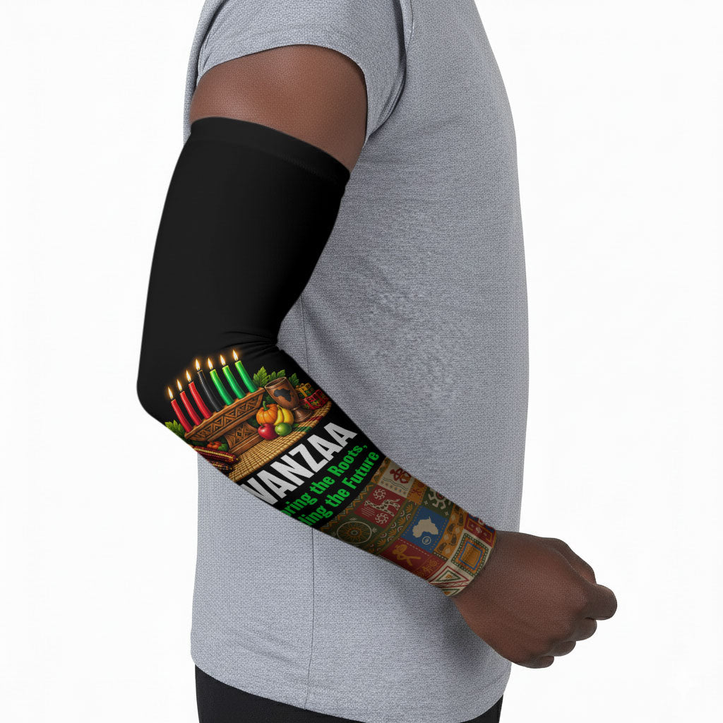 Kwanzaa Honoring The Roots Arm Sleeves Pan African Kinara Unity Traditional Tribal Art