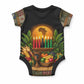 Kwanzaa Honoring The Roots Baby Onesie Pan African Kinara Unity Traditional Tribal Art