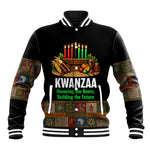 Kwanzaa Honoring The Roots Baseball Jacket Pan African Kinara Unity Traditional Tribal Art