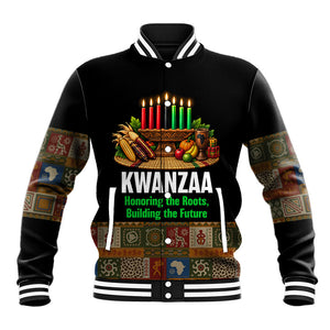 Kwanzaa Honoring The Roots Baseball Jacket Pan African Kinara Unity Traditional Tribal Art