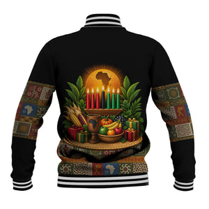 Kwanzaa Honoring The Roots Baseball Jacket Pan African Kinara Unity Traditional Tribal Art