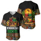 Kwanzaa Honoring The Roots Baseball Jersey Pan African Kinara Unity Traditional Tribal Art