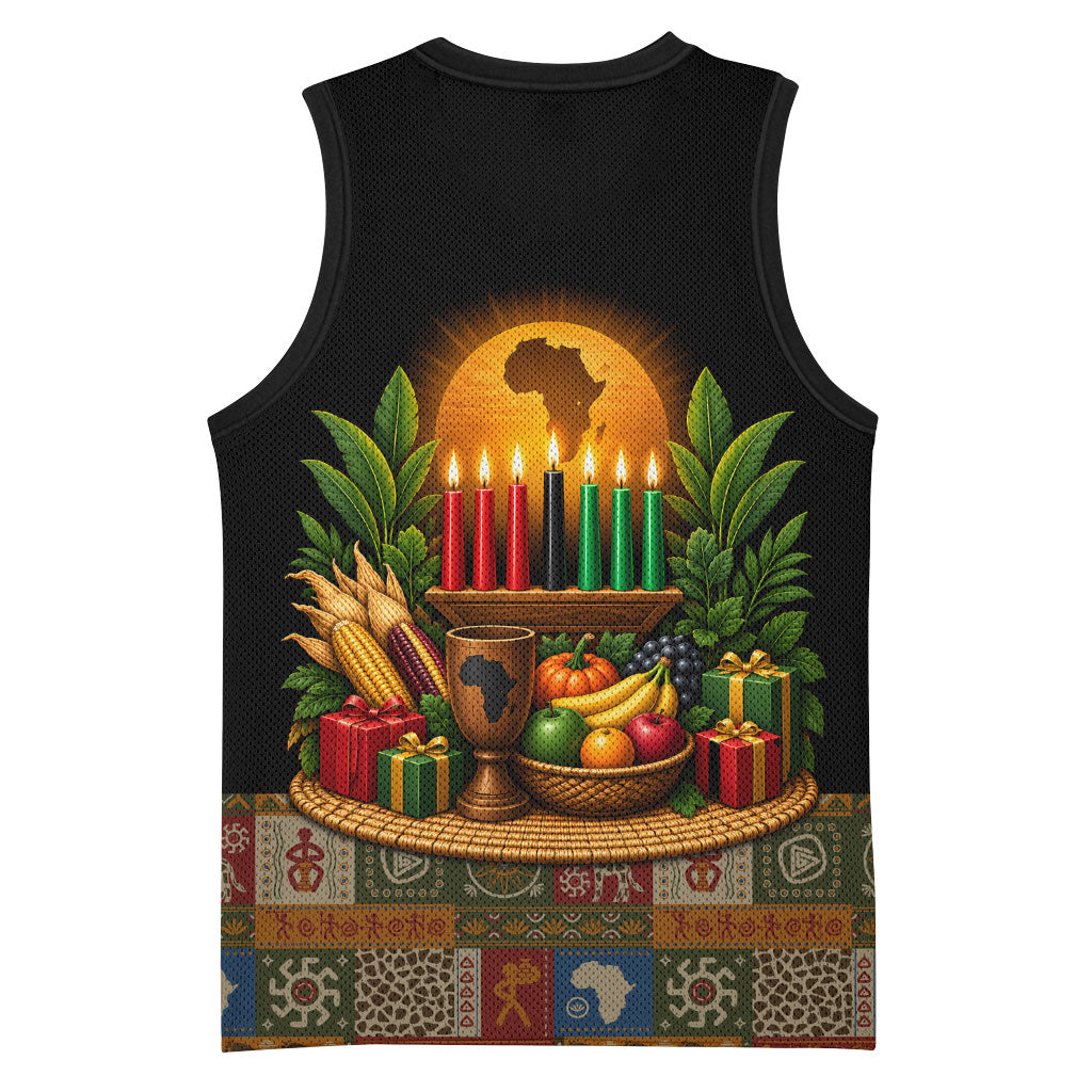 Kwanzaa Honoring The Roots Basketball Jersey Pan African Kinara Unity Traditional Tribal Art