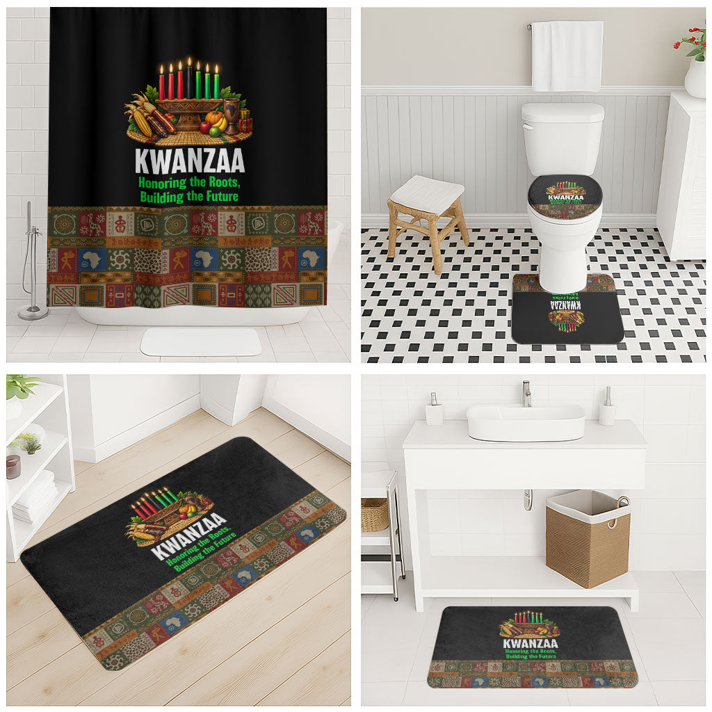 Kwanzaa Honoring The Roots Bathroom Set Pan African Kinara Unity Traditional Tribal Art
