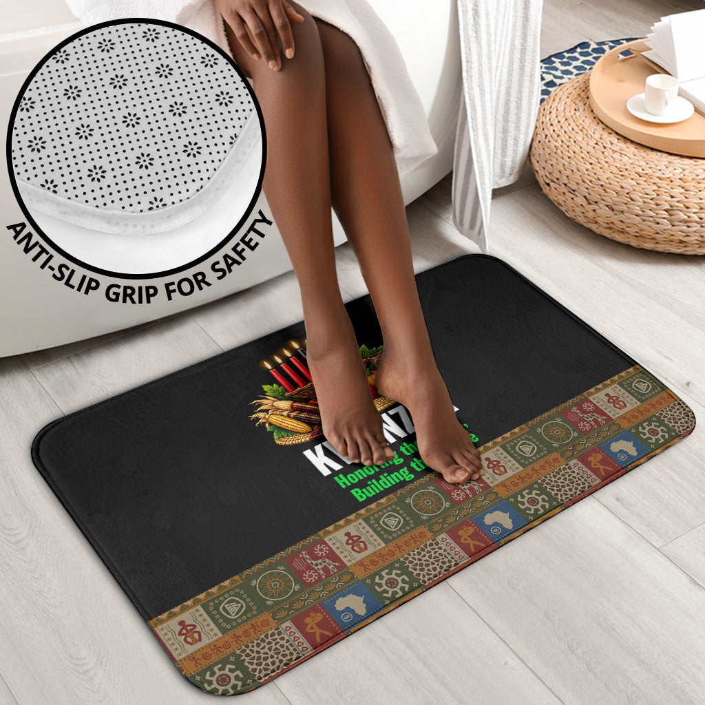 Kwanzaa Honoring The Roots Bathroom Set Pan African Kinara Unity Traditional Tribal Art